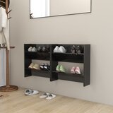  Zidni ormarići za cipele 2 kom sjajni crni 60x18x60 cm iverica | shoptok.hr