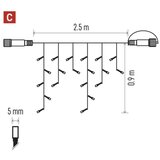  LED spoljni lanac 100xLED/2,5x0,9m IP44 toplo belo svetlo | Eponuda.com