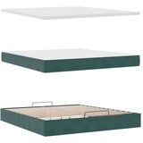  Otomanska postelja z ležiščem Temno zelena 160x200 cm Žamet, (22011775) | Shoptok.si