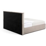 Bonami Selection Sivorjava oblazinjena zakonska postelja s prostorom za shranjevanje z letvenim dnom 180x200 cm Thessa Bold – | Shoptok.si