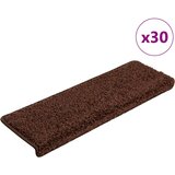 vidaXL preproge za stopnice 30 kosov 65x21x4 cm rjava Cene