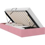  Ottomanska Okvir za krevet s pohranom s pohranom Baršun - Ružičasta 90 x 200 cm | shoptok.hr