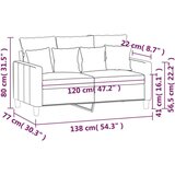  Dvosjed žuti 120 cm baršunasti | shoptok.hr