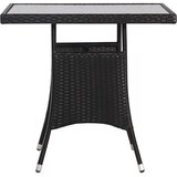  Vrtni stol crni 80 x 80 x 74 cm od poliratana | shoptok.hr