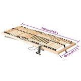 LEŽAJ s letvicama Smeđa 80 x 190 cm Čvrsto drvo bukve | shoptok.hr