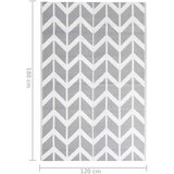 Vanjski tepih sivi 120 x 180 cm PP | shoptok.hr