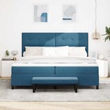  s opruga kutije Tamno plava 200 x 200 cm Baršun | shoptok.hr