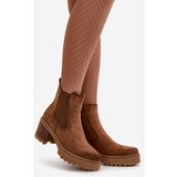 Boto Women's Insulated Heeled Boots Eco Suede Brown Irissinae | ePonuda.com