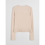 Sinsay Rebrasta bluza s dodatkom viskoze i ukrasnim gumbima Slike