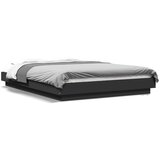 Maison Chic Posteljni okvir - Dvoposteljna postelja - Zakonska postelja črn 140x200 cm inženirski les-J13818, (21775068) | Shoptok.si