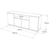Hanah home Komoda Belar (Atlantski bor/Antracit) Cene