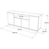 Hanah home Konzolni sto FR15-AA, 180x75x44,5 cm, Antracit | Eponuda.ba