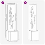  Privatnost u vrtu Cvjetni Srebrna 32 x 140 cm Nehrđajući čelik | shoptok.hr
