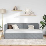  Kutni okvir kreveta Svijetlo siva 100 x 200 cm tkanina | shoptok.hr