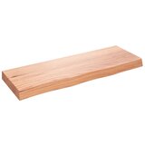 Maison Chic Stenska polica - Viseča Polica svetlo rjava 80x30x(2-6) cm trdna hrastovina, (21784693) Cene