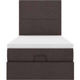 vidaXL Otomanski posteljni okvir z vzmetnico rjav 90x190 cm blago, (21608947) | Shoptok.si