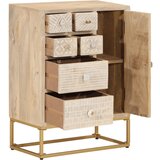 Maison Chic Komoda - Predalnik 55x30x76 cm trden mangov les in železo, (21720526) u