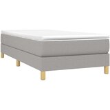  Box spring postelja z vzmetnico svetlo siv 100x200 cm blago, (20726124) | Shoptok.si