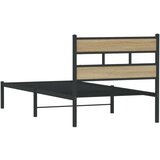 vidaXL Metalni okvir kreveta bez madraca boja hrasta sonome 75x190 cm | shoptok.hr