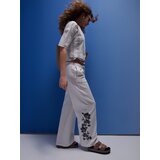 Sinsay Loose fit wide leg hlače s mješavinom viskoze i lana | shoptok.hr