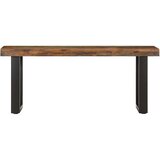vidaXL Klop 110 cm iz trdnega predelanega lesa in jekla | Shoptok.si