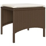  Vrtni dvosjed sa stolićem i tabureima smeđi od poliratana | shoptok.hr