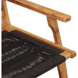  Vrtna klupa Crna 76x122x73 cm Masivno drvo akacija | shoptok.hr