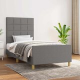  Okvir kreveta bez madraca tamnosivi 100x200 cm od tkanine | shoptok.hr