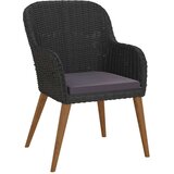 7-dijelni vrtni blagovaonski set s jastucima crni | shoptok.hr