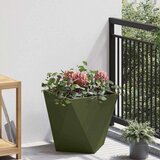  Cvetlično korito Oljčno zelena 40 x 40 x 40 cm Jeklo, (5000207304) | Shoptok.si