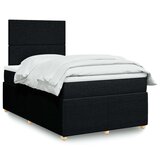 vidaXL Krevet box spring s madracem crni 120 x 190 cm od tkanine | shoptok.hr