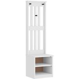 vidaXL Drvo za dvoranu SANDENS bijelo 45x40x159,5 cm puno drvo bor Cijene