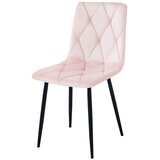 Libra stolica - svijetlo ružičasti baršun / crne noge x 1 | shoptok.hr