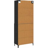 vidaXL Strani šal 2 pcs Črna Orehovina 69.5 x 32.5 x 180 cm | Shoptok.si