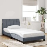  Okvir kreveta s LED-om bez madraca Hanko tamnosivi 100x203 cm baršunasti - Tamno siva 100 x 203 cm | shoptok.hr