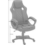 XORA GAMING STOL kovina, umetna masa, tekstil rdeča, črna | Shoptok.si