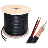 Gembird KABL-COAX-RG59+2X0.75 CCA/PVC/300M koaksialni kabl sa napojnim kablom 2x0,75mm 300m, Black | Eponuda.com