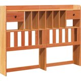 Maison Chic posteljno vzglavje - vzglavna omarica - nočna omarica s predelki voščeno rjavo 140 cm trdna borovina, (21709000) Cene