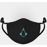 FM821035ASC Assassin's Creed Valhalla logotip Nastavljiva obrazna maska iz blaga črna/modra, 1 kos (paket 1), (20837500)