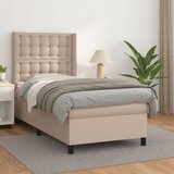  s oprugama i madrac cappuccino 80x200 cm od umjetne kože | shoptok.hr