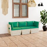 The Living Store Vrtni kavč trosed iz palet z blazinami smrekovina - Kavč Iz Palet, (21422899) Cene