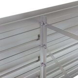 vidaXL Visoka greda siva 320x80x77 cm vremensko odporno jeklo Cene