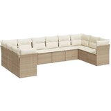  The Living Store Vrtna sedežna garnitura 10-delna z blazinami bež poli ratan - Vrtna Sedežna Garniture, (21449626) | Shoptok.si