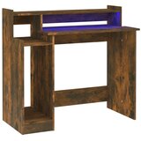  Radni stol s LED svjetlima boja hrasta 97 x 45 x 90 cm drveni | shoptok.hr