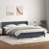 Box Spring krevet s madracima tamno sivi 180x210 cm baršun u