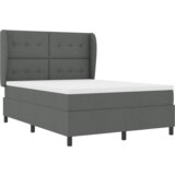 Box Spring Postelja z Matratiko - Temno Siva, 160x200 cm Tkanina, (22051036) | Shoptok.si