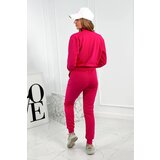 Kesi Set of 3-in-1 sweatshirt with press studs + top + fuchsia pants | shoptok.hr