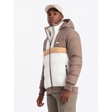 Ombre Colorful retro men's sports jacket - beige and white | Eponuda.ba