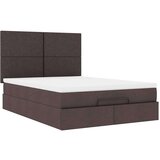  Otomanski krevet s madracem tamnosmeđi 140x190cm od tkanine | shoptok.hr