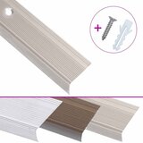  Rubnjaci za stepenice L-oblika 5 kom aluminijski 100 cm bež | shoptok.hr